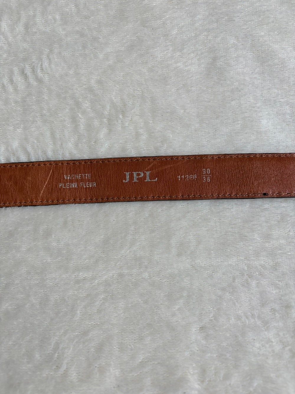 Genuine Croc-Embossed Brown Leather Belt - JPL - Picture 4 of 11